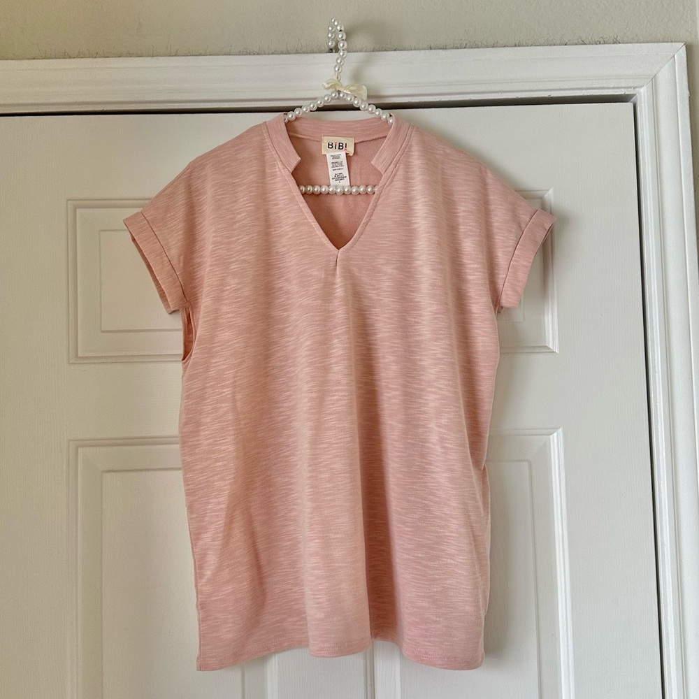 Bibi Burnout Dusty Rose Top